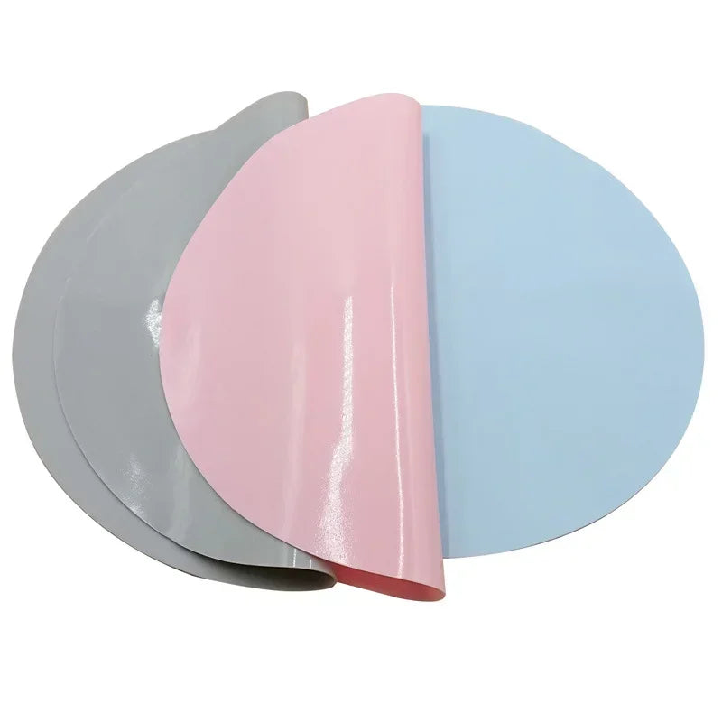 Silicone Anti-Slip Pet Bowl Mat Spill-Proof Cat Dog Feeding Fountain Round Accessory