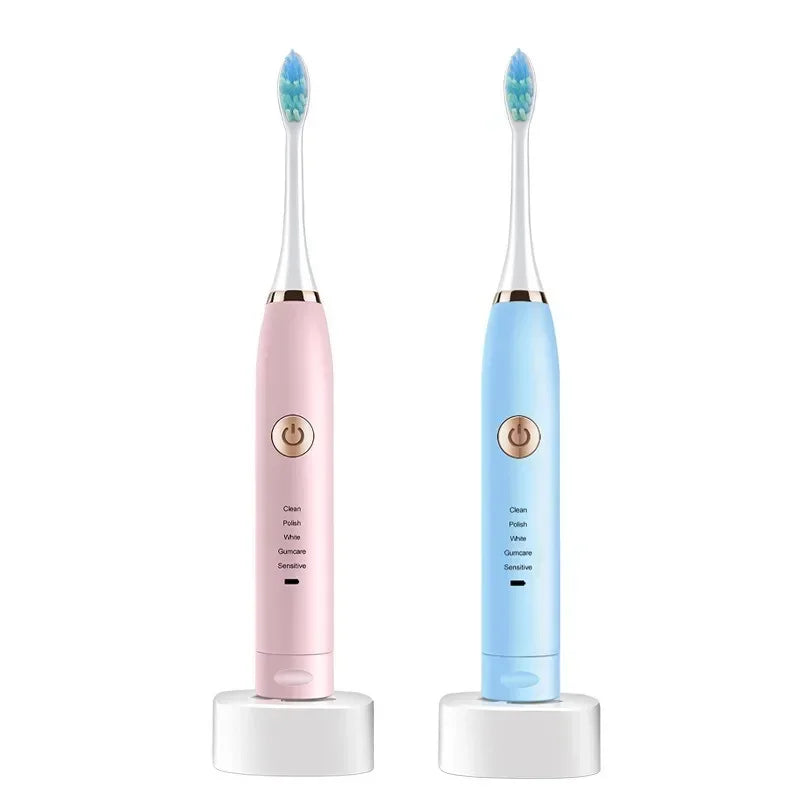 USB Rechargeable Electric Pet Toothbrush for Dogs and Cats with Replacement Brush Head