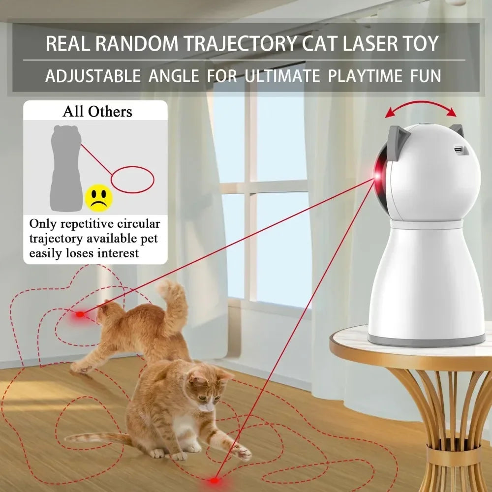 Laser Cat Toys for Indoor Cats The 4th Generation Real Random Trajectory Motion Activated Rechargeable Automatic Cat Laser Toy