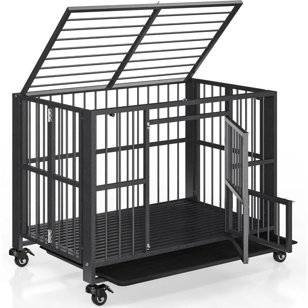 Masterpiece Heavy Duty Foldable Dog Crate Indestructible Extra Large Escape Proof Kennel