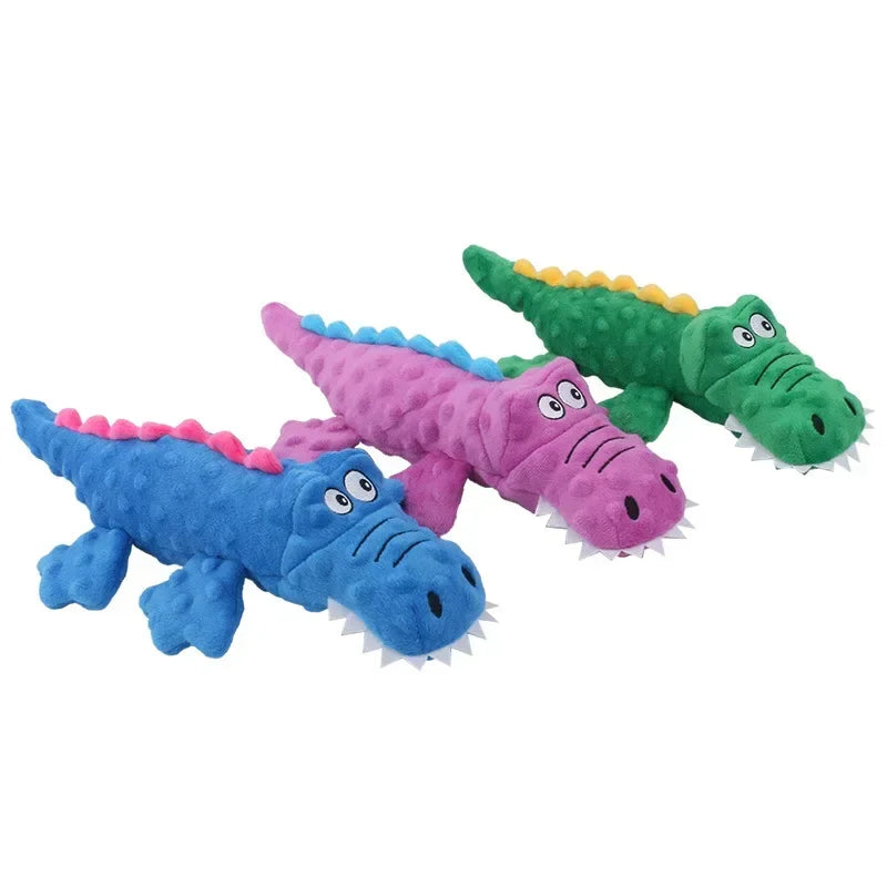 Soft Plush Squeaky Crocodile Toy for Dogs and Cats Interactive Chew Toy Durable Fun