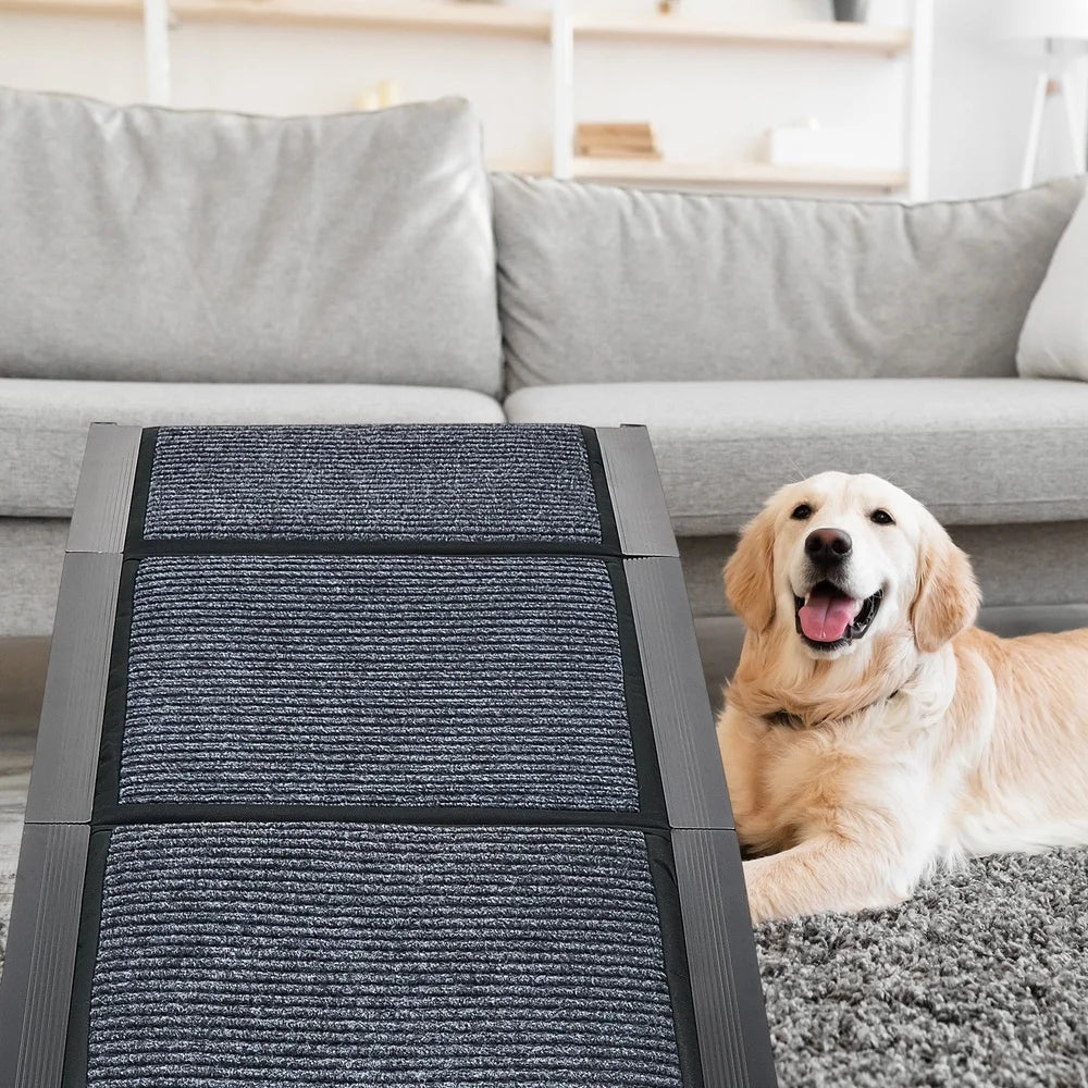 Folding Dog Ramp 67 Inch for Large Dogs 200 lb Capacity Non-Slip Portable Stairs