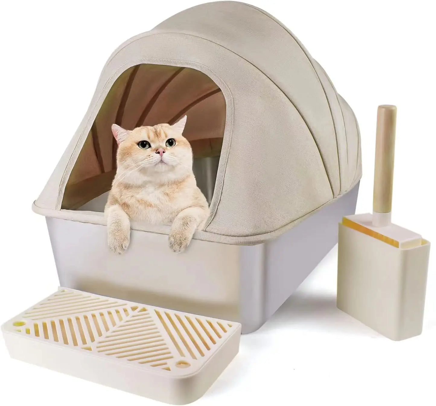 XL Large Enclosed Cat Litter Boxes with Leak-Proof Design