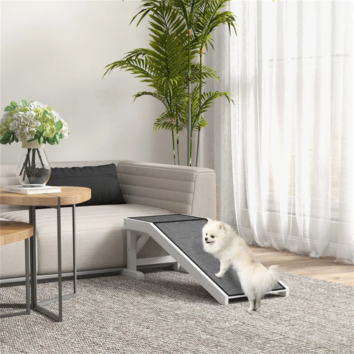 Durable Pet Ramp for Dogs and Cats Anti-Slip Carpeted Surface Safe Easy Access for Pets