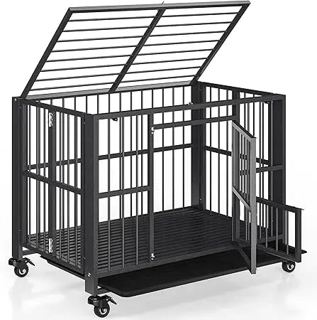 Masterpiece Heavy Duty Foldable Dog Crate Indestructible Extra Large Escape Proof Kennel