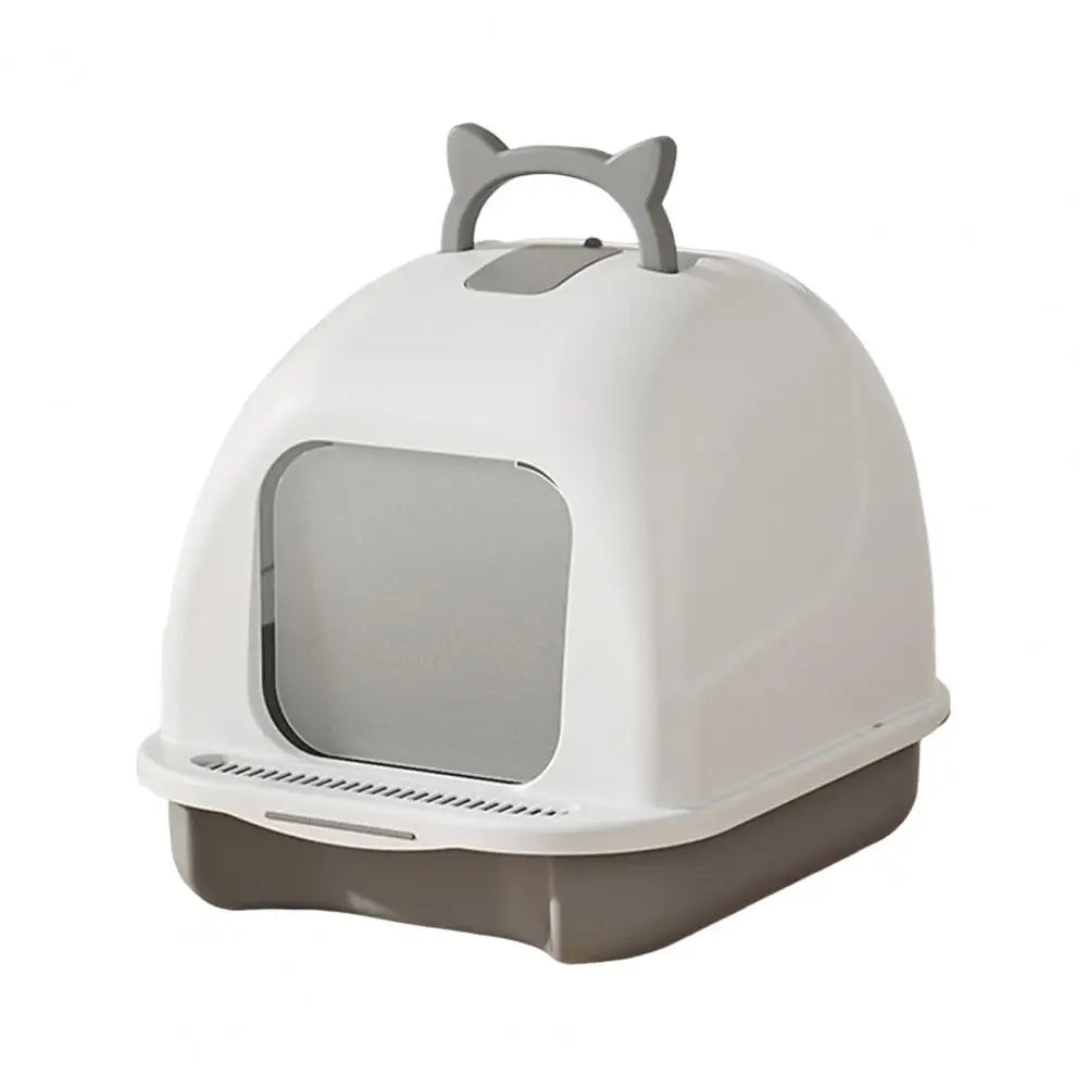 Large Enclosed Cat Litter Box with Lid Spacious Design and Litter Scoop for Easy Cleaning