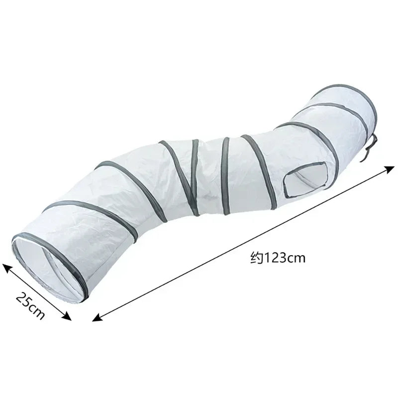Foldable Cat Tunnel Interactive Play Toy for Kittens and Rabbits Fun Pet Training Accessory