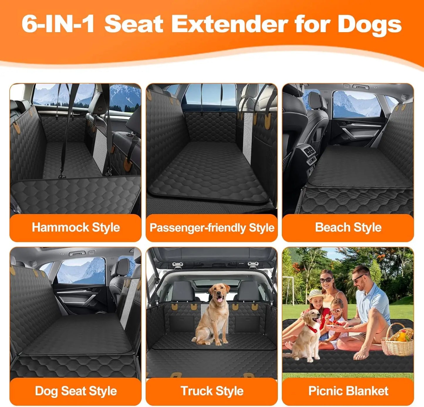 Waterproof Pet Travel Accessories Foldable Dog Car Seat for Safe Travels