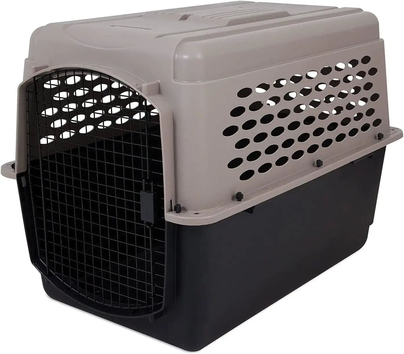 Vari Dog Kennel 40 Inch Taupe and Black Portable Crate for Pets 70 to 90 Pounds Made in USA