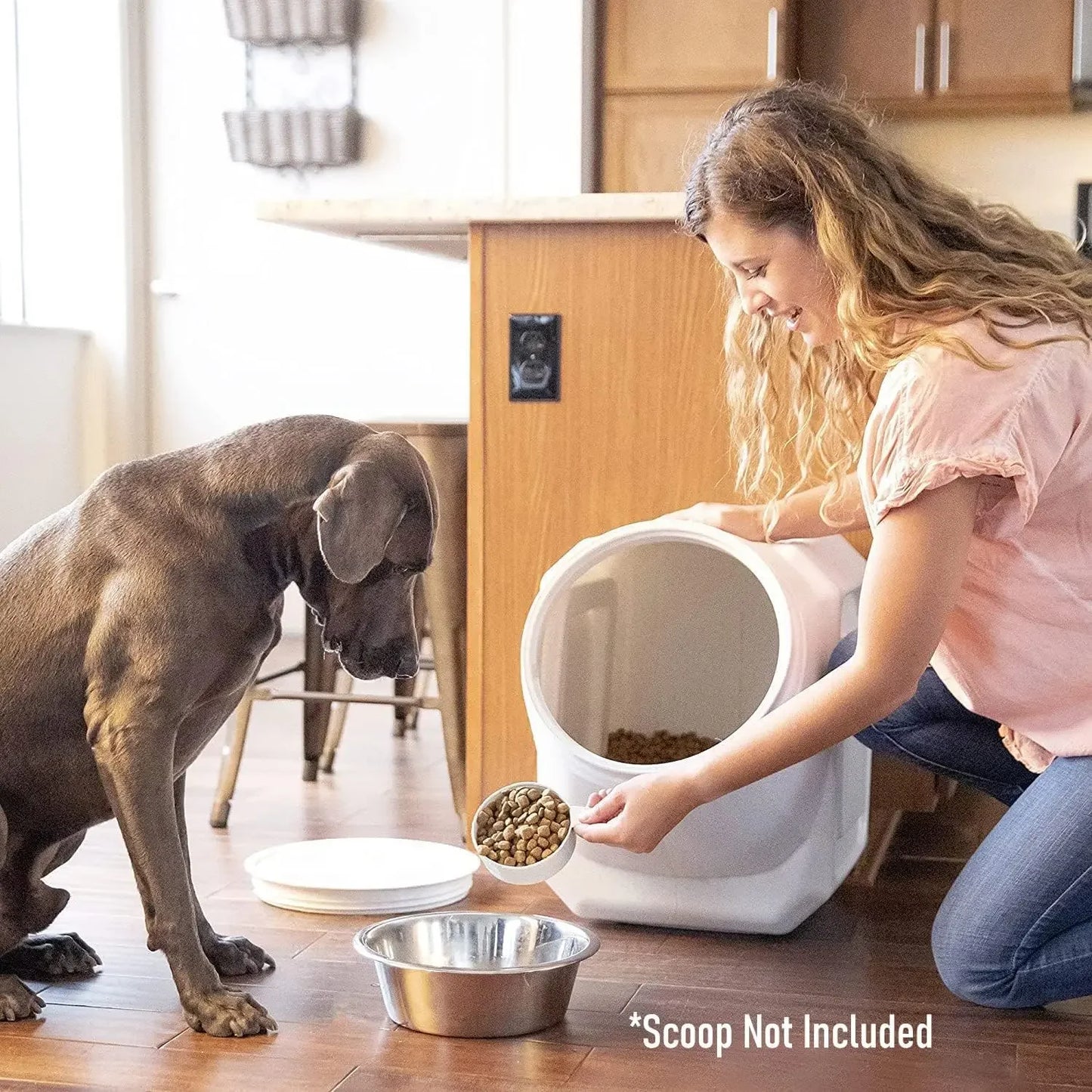 Stackable Dog Food Storage Container for Up to 60 Pounds Dry Pet Food Freshness