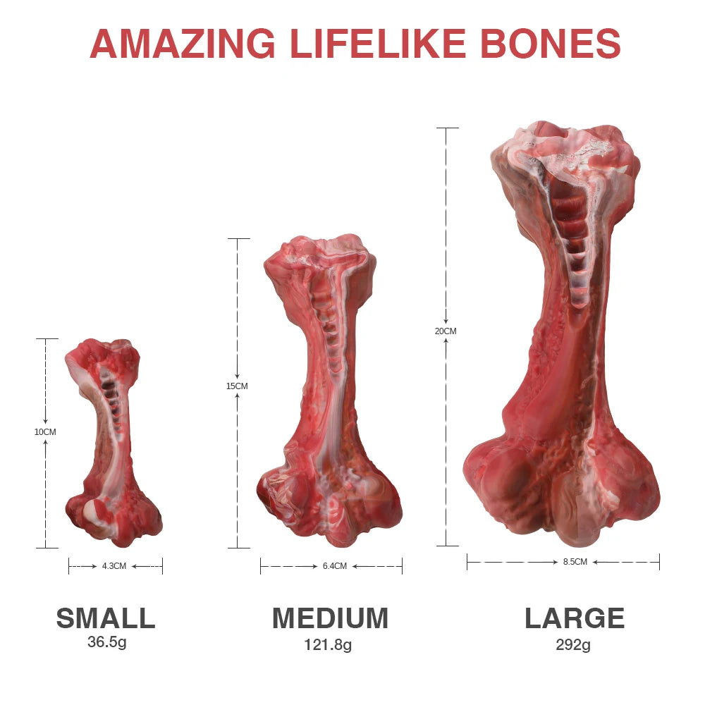 Masbrill Indestructible Dog Toys for Aggressive Chewers Bone-Shaped Nylon Chew Toys