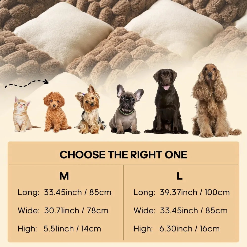 DAFIFY Thick Flannel Dog Couch Bed Cover Washable Non Slip Sofa Protector