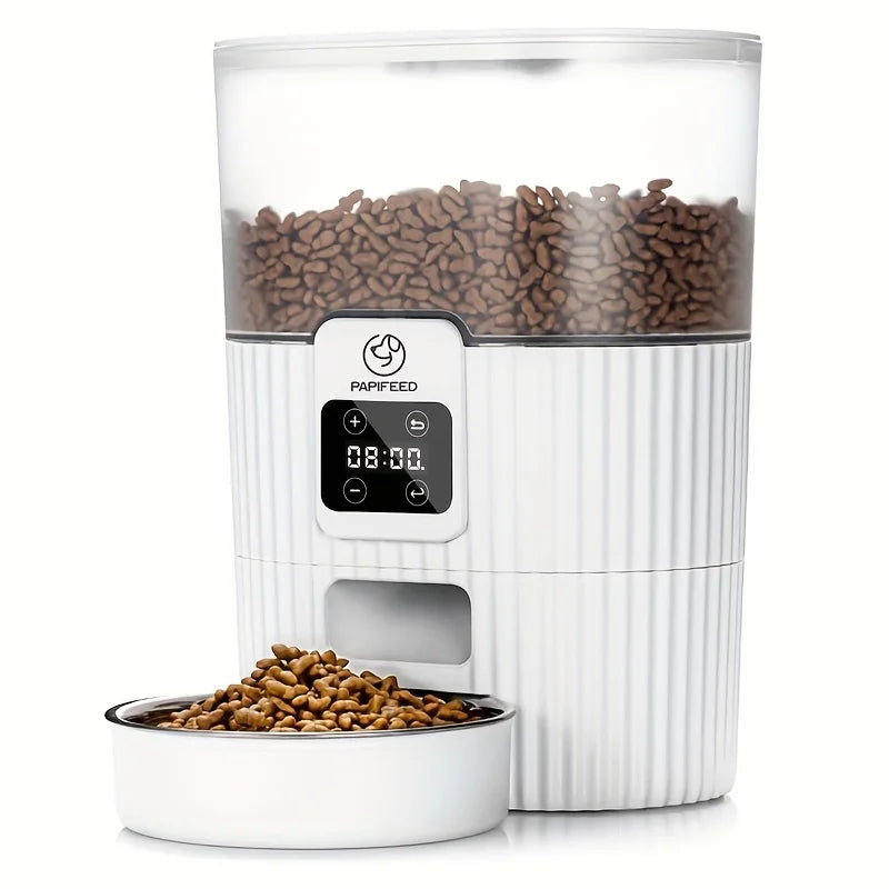 PAPIFEED Automatic Feeder for Cat Dog Fixed Food Dispenser with WiFi Remote