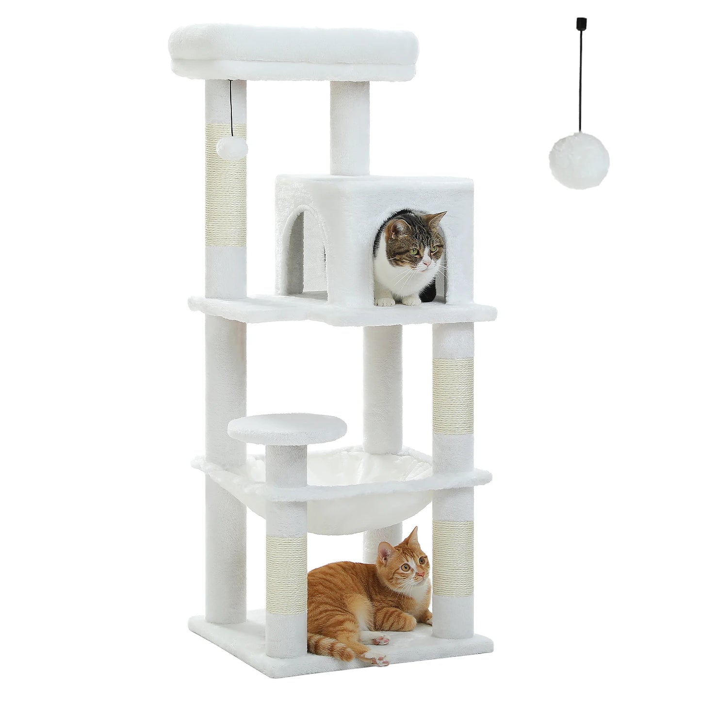 Indoor Cat Tree 5 Level Tower With Metal Frame Top Perch
