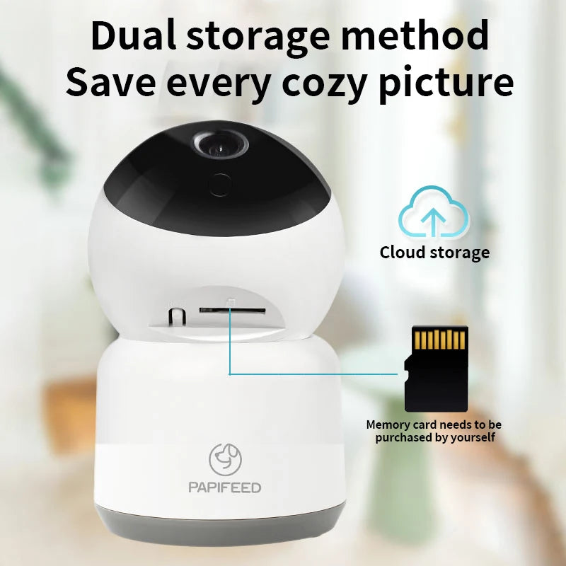 PAPIFEED Pet Feeding Monitor Wifi Remote Cat Camera 360 1080P