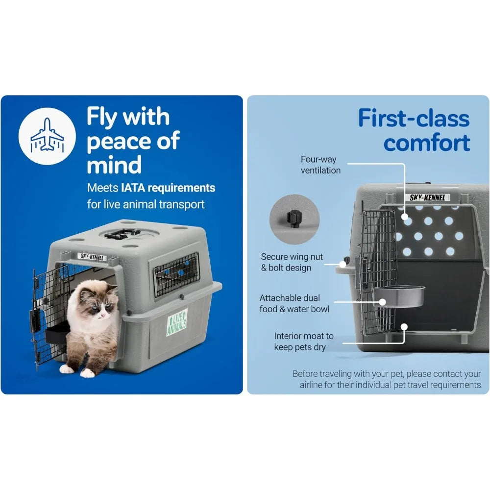 Petmate Sky Kennel Airline Approved Dog Crate Travel Ready