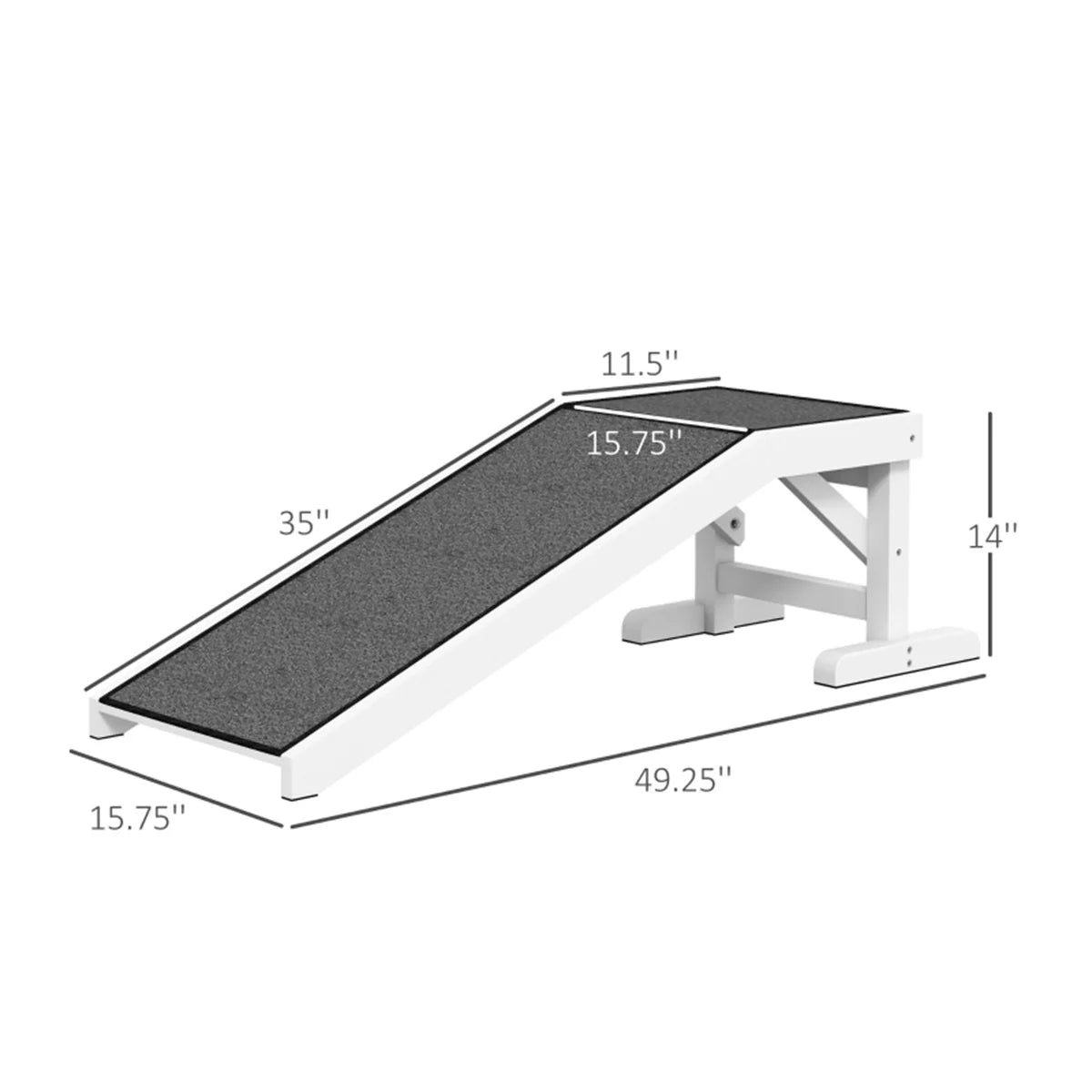 Durable Pet Ramp for Dogs and Cats Anti-Slip Carpeted Surface Safe Easy Access for Pets