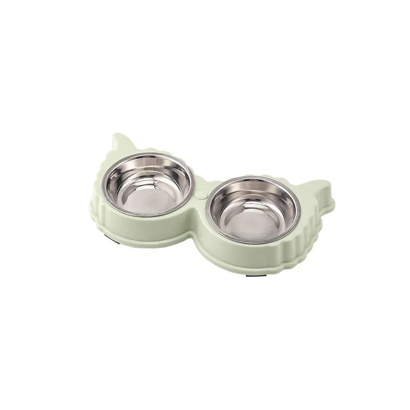 Pet Cute Plastic Food Water Bowls for Cats Dog Dishes with Anti Slip Design