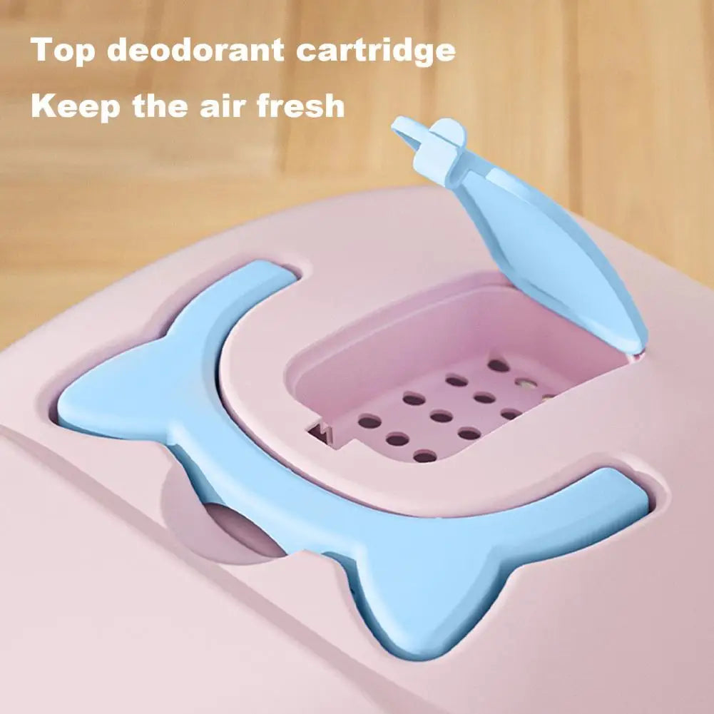 Large Enclosed Cat Litter Box with Lid Spacious Design and Litter Scoop for Easy Cleaning
