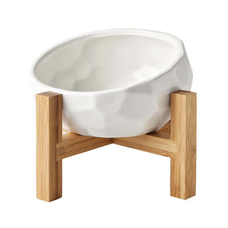 Cat Bowl Dog Bowl Anti-dumping Neck Guard Pet Feeder for Stable Feeding