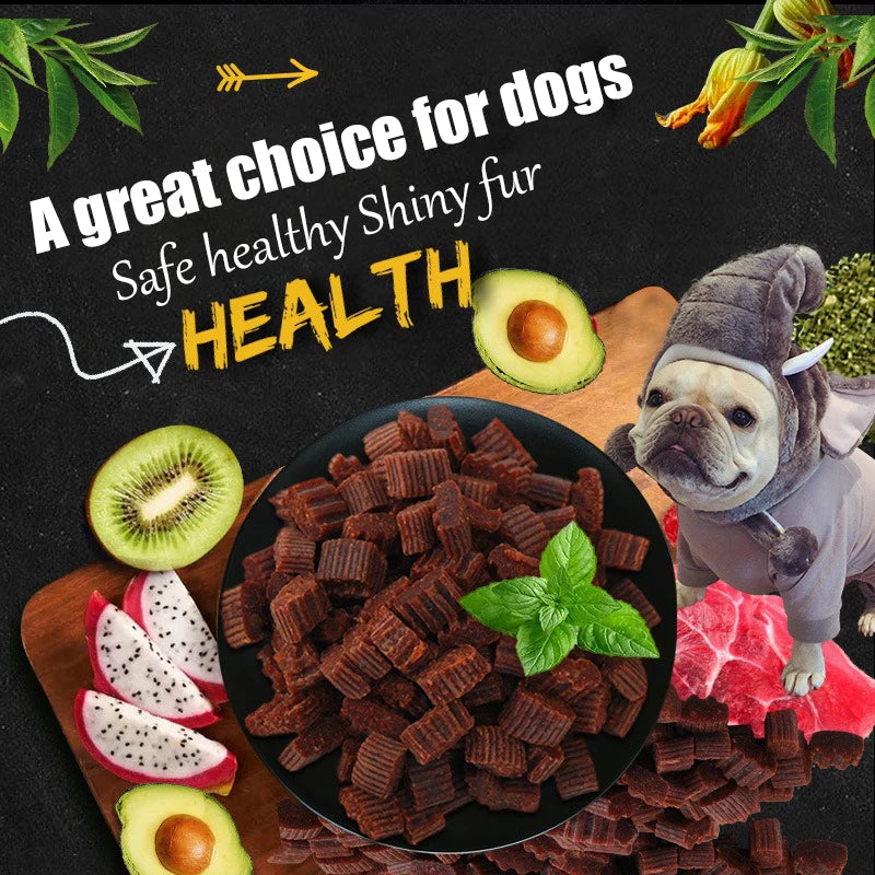 Premium Diced Beef Dog Treats Nutrient Rich Chewy Snacks for Training Adult and Puppy Dogs