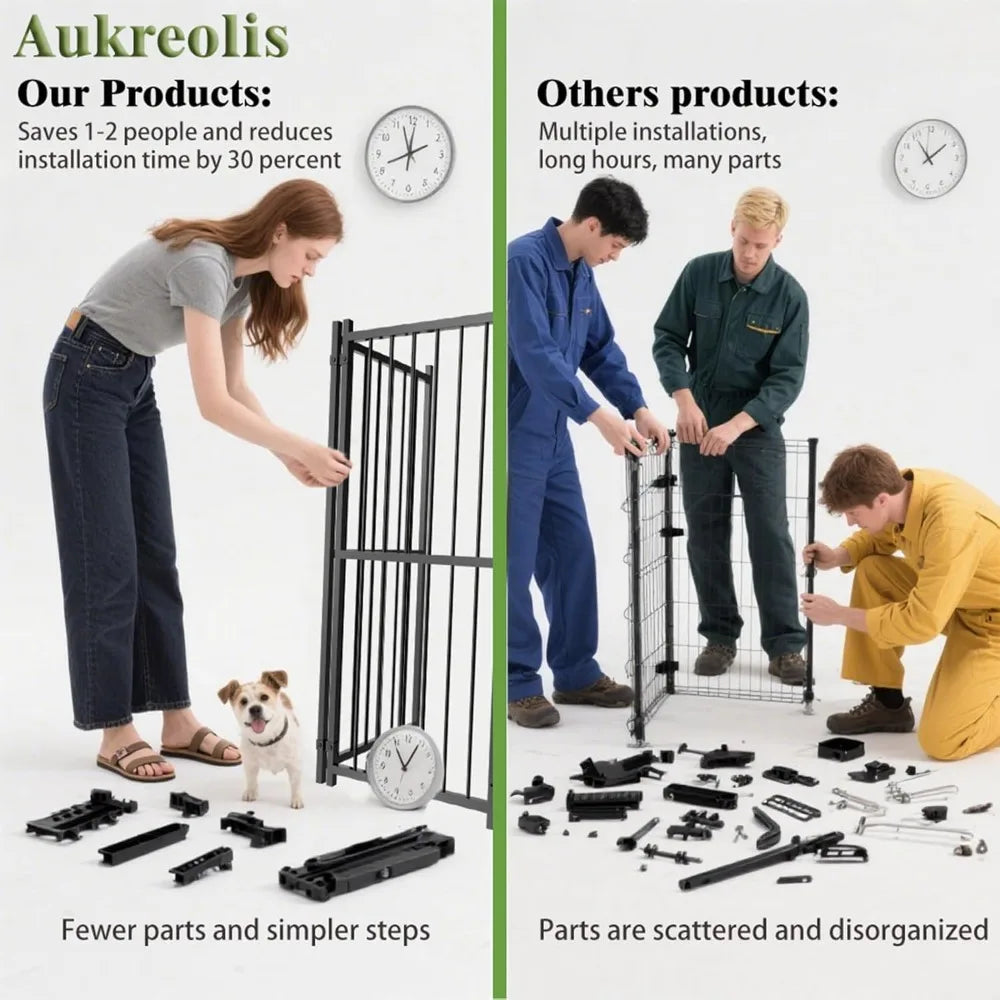 Large Outdoor Dog Kennel 10x10 Feet Heavy Duty Cage With Roof And Safety Locks