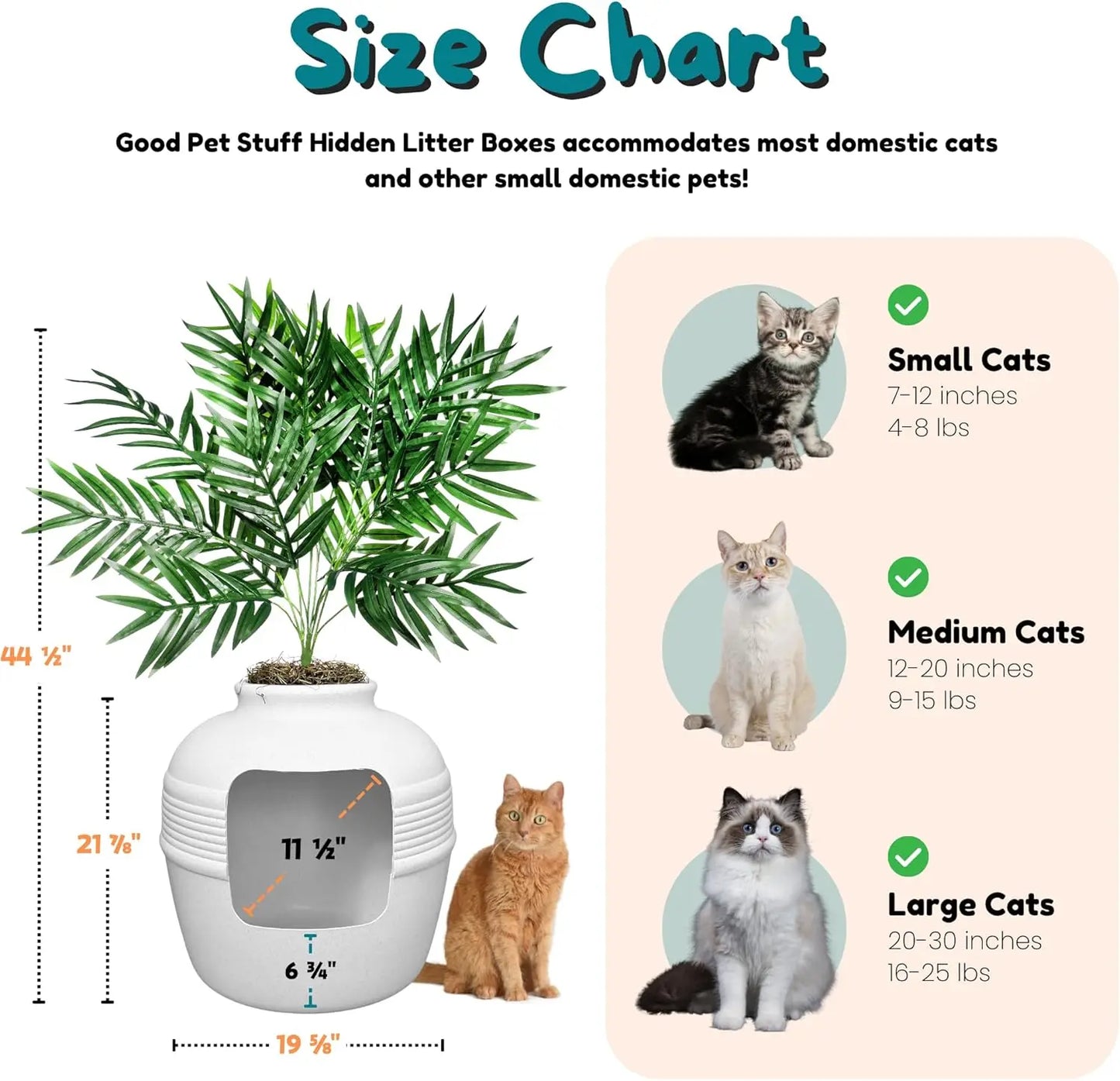 Round Enclosed Cat Planter Furniture with Hidden Litter Box and Carbon Odor Filter System