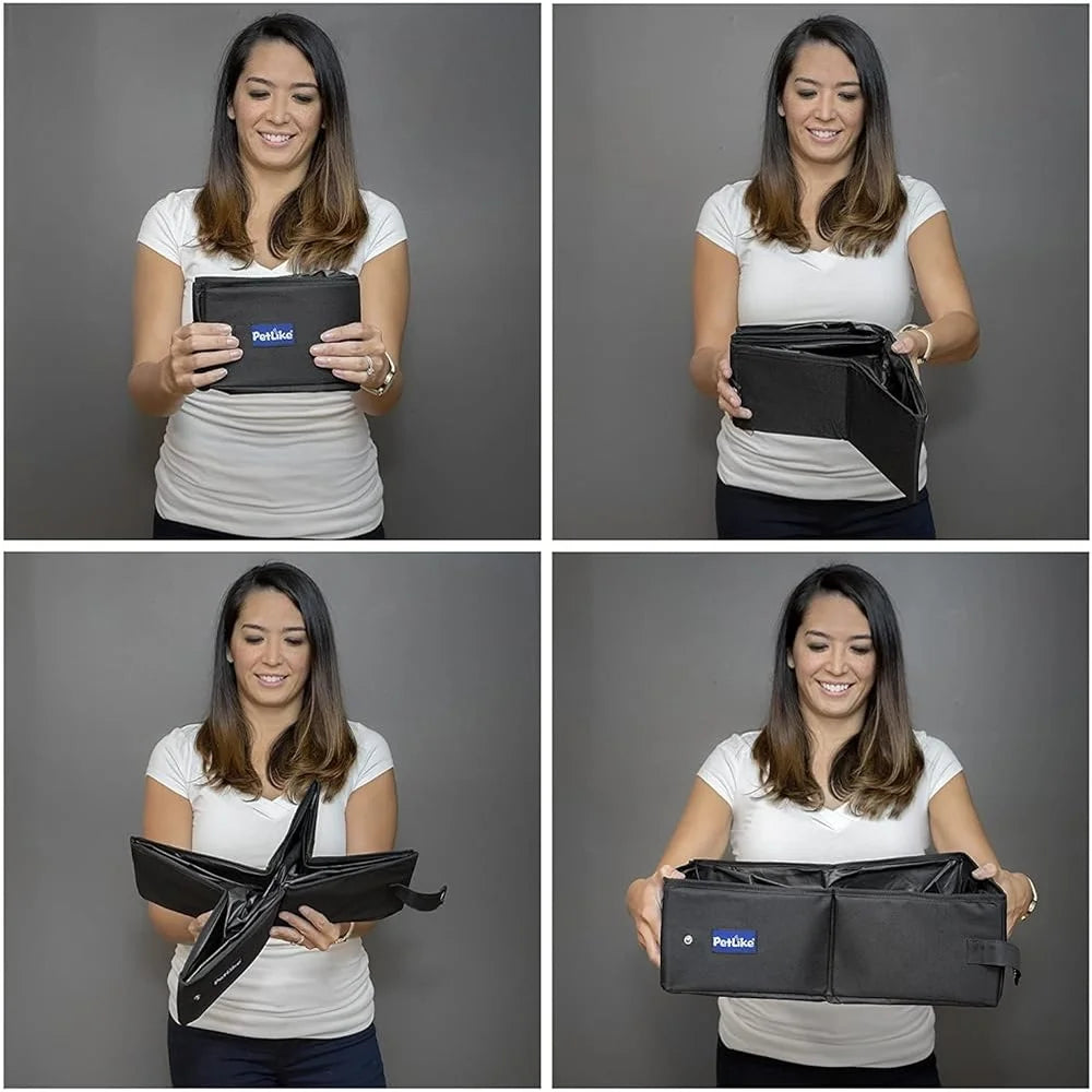 Portable Travel Cat Litter Box Collapsible Leak-Proof Easy Clean Design for Small and Medium Cats