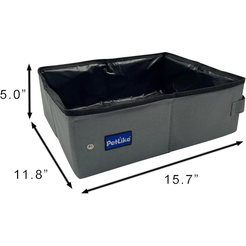 Portable Travel Cat Litter Box Collapsible Leak-Proof Easy Clean Design for Small and Medium Cats