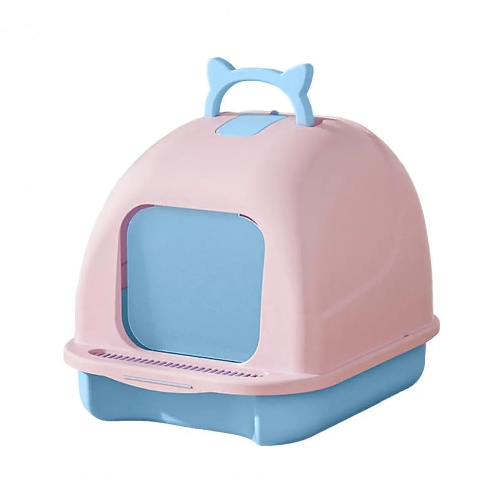 Large Enclosed Cat Litter Box with Lid Spacious Design and Litter Scoop for Easy Cleaning