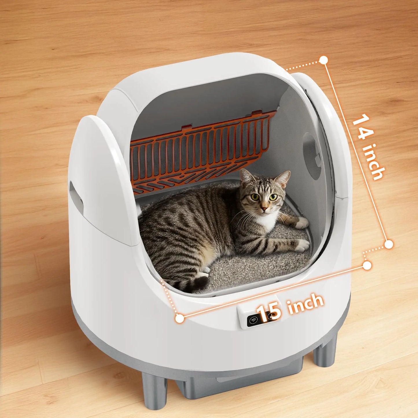 Smart Cat Litter Box Self Cleaning With Tuya App Control 8L