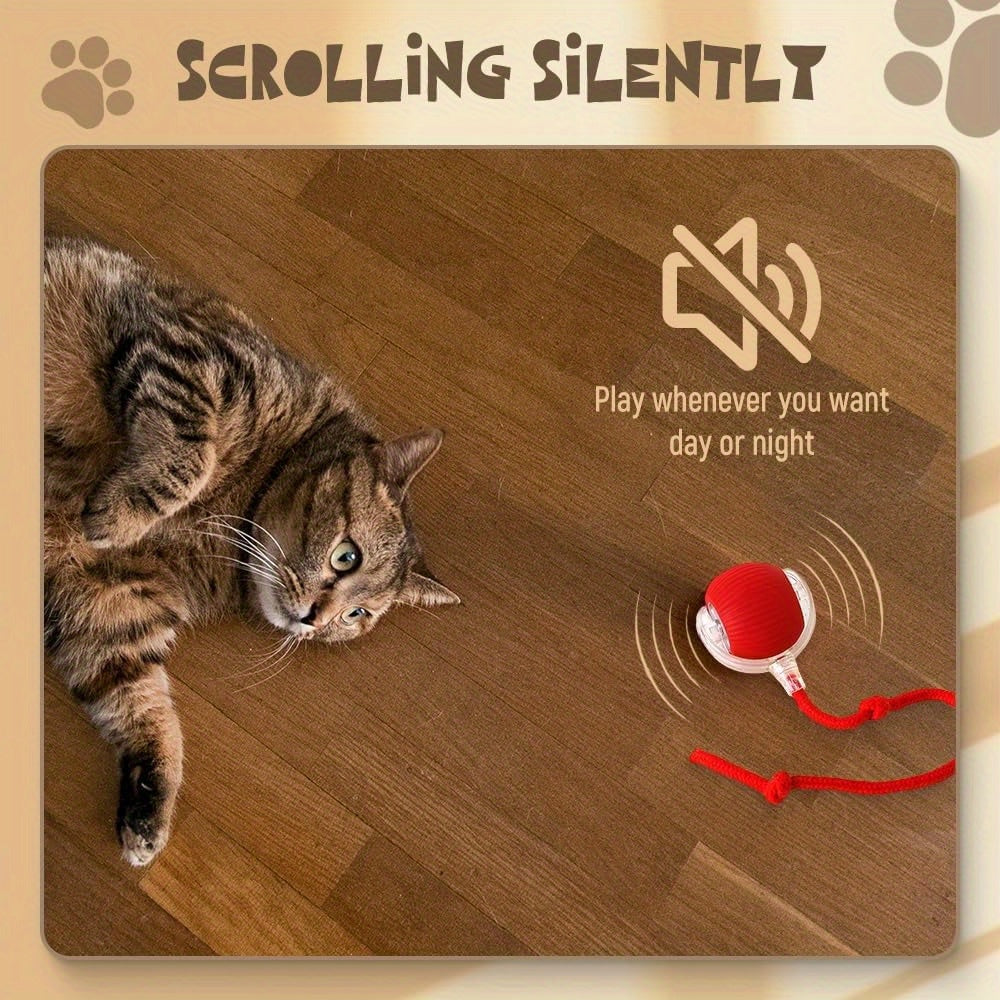3pcs Smart 360 Degree Rolling Pet Ball Set with USB Charging LED Light for Cats and Dogs