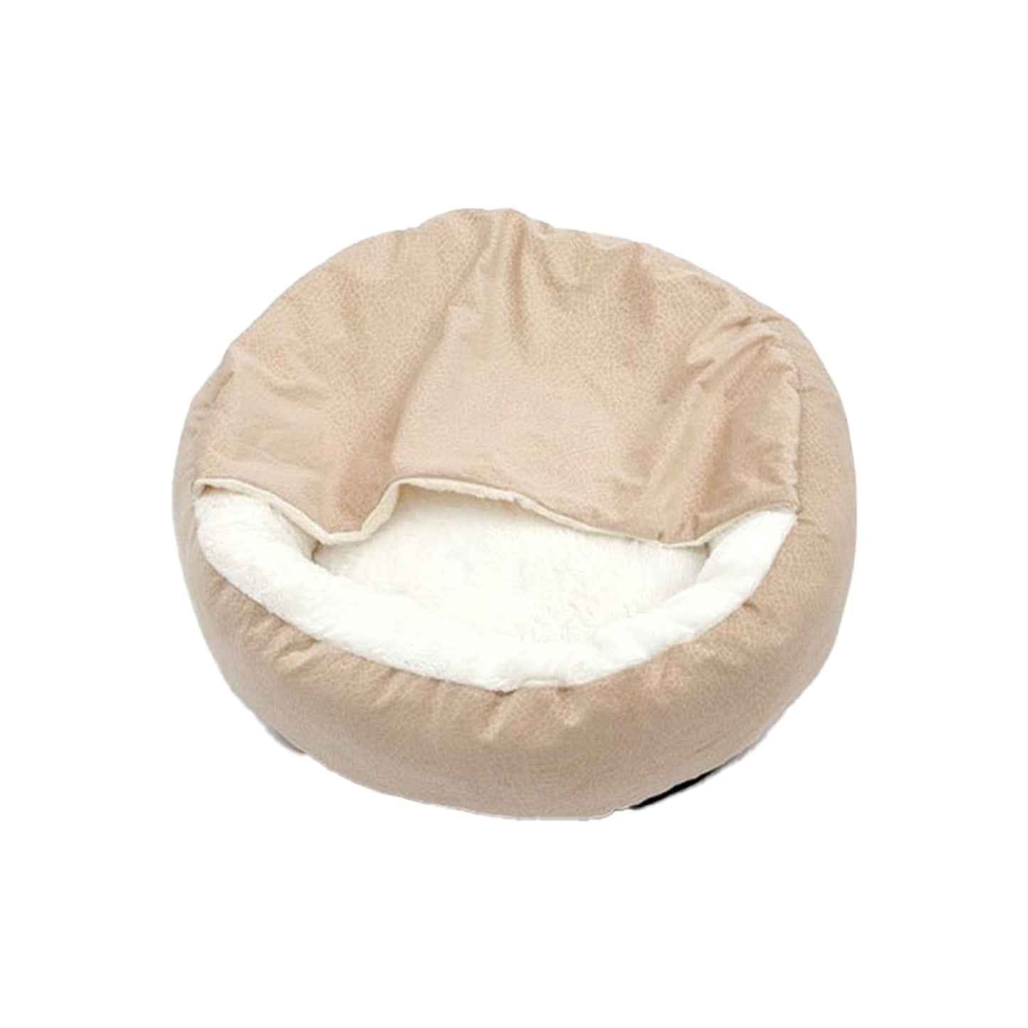 Four Seasons Cozy Dog Bed with Hooded Blanket and Anti-Anxiety Design for All Pets