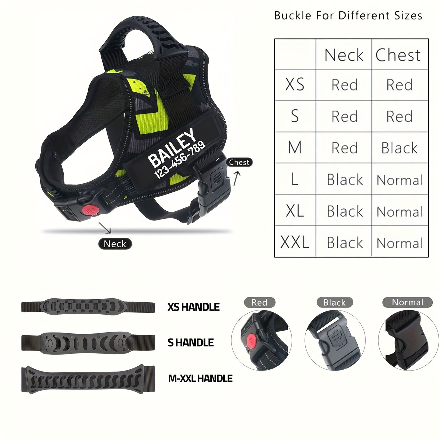 Customizable Polyester Dog Harness Name And Phone Number