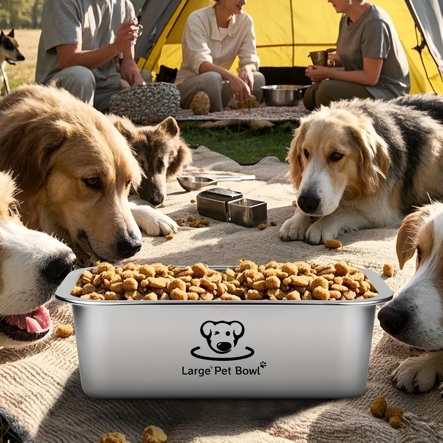 Two Pack Misofog Stainless Steel Dog Bowls Large Dogs