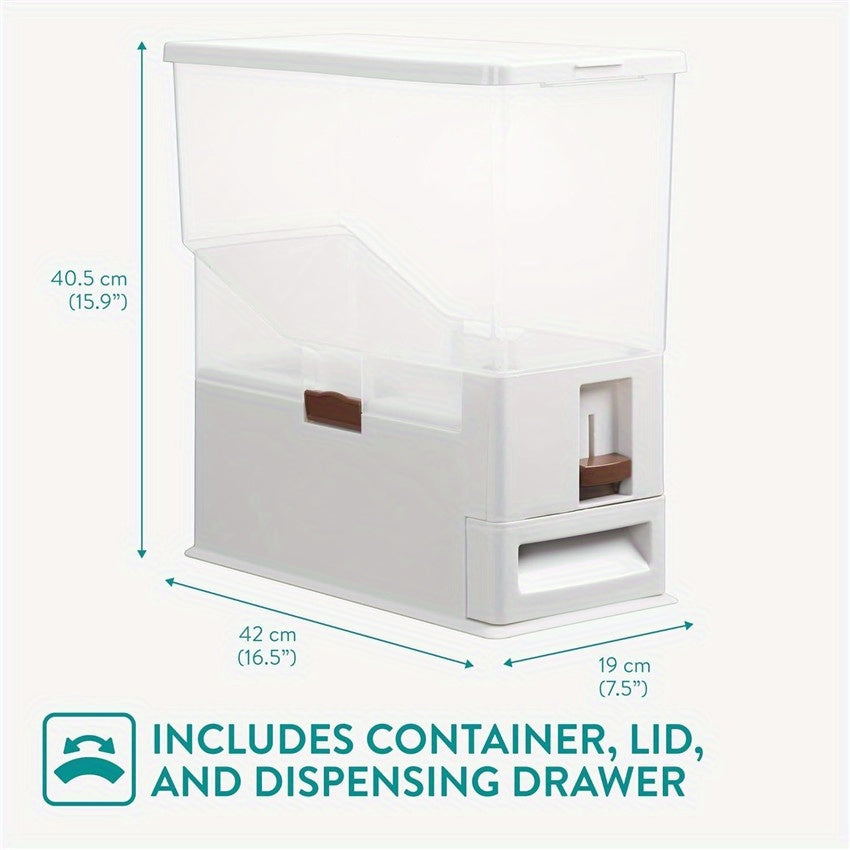 Navaris 8QT Pet Food Container With Portion Control