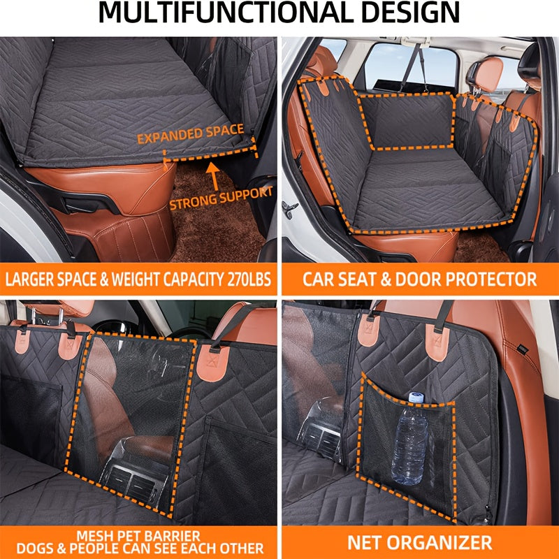 Heavy Duty Waterproof Dog Car Seat Extender with Non Slip Scratchproof Pet Protector