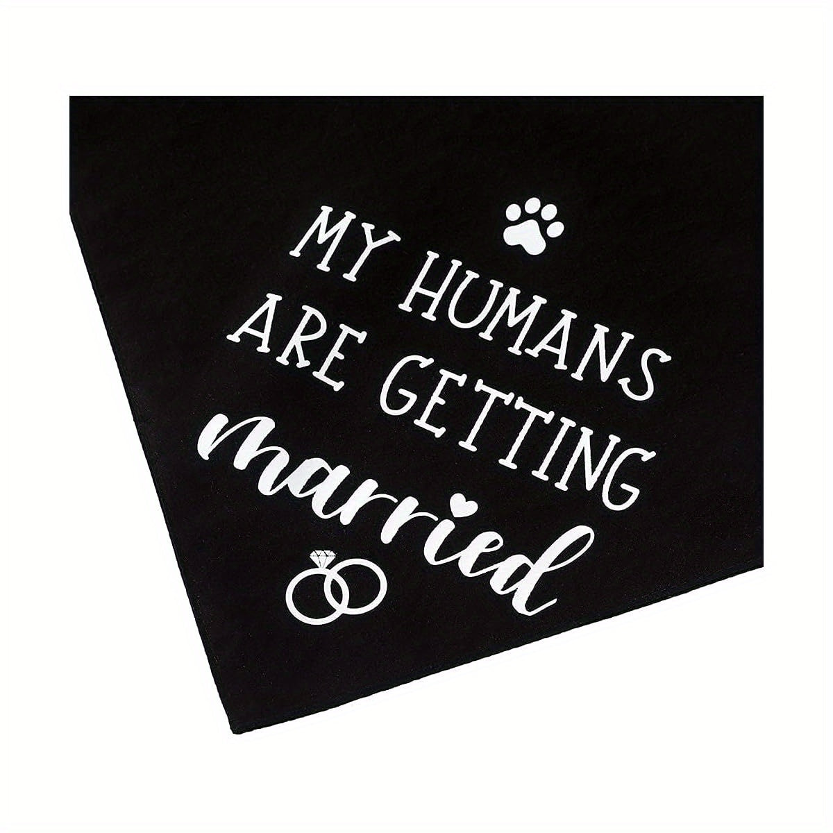 My Humans Are Getting Married Dog Bandana Wedding Pet Accessory with Adjustable Buckle Closure