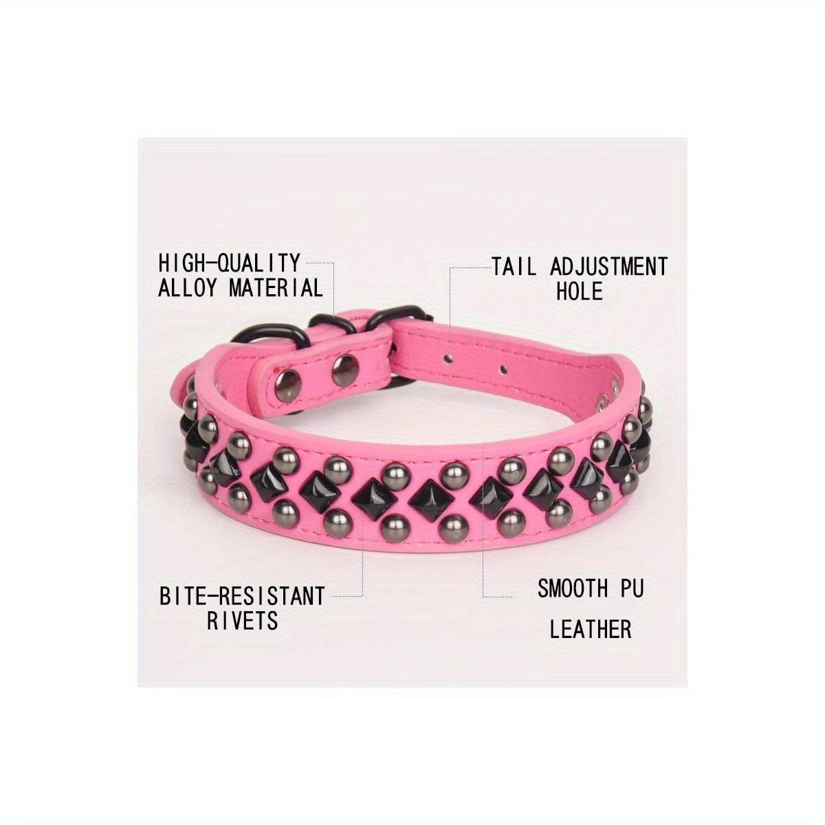 Studded Dog Collars for Small to Large Breeds Stylish and Durable Black Silicone Design
