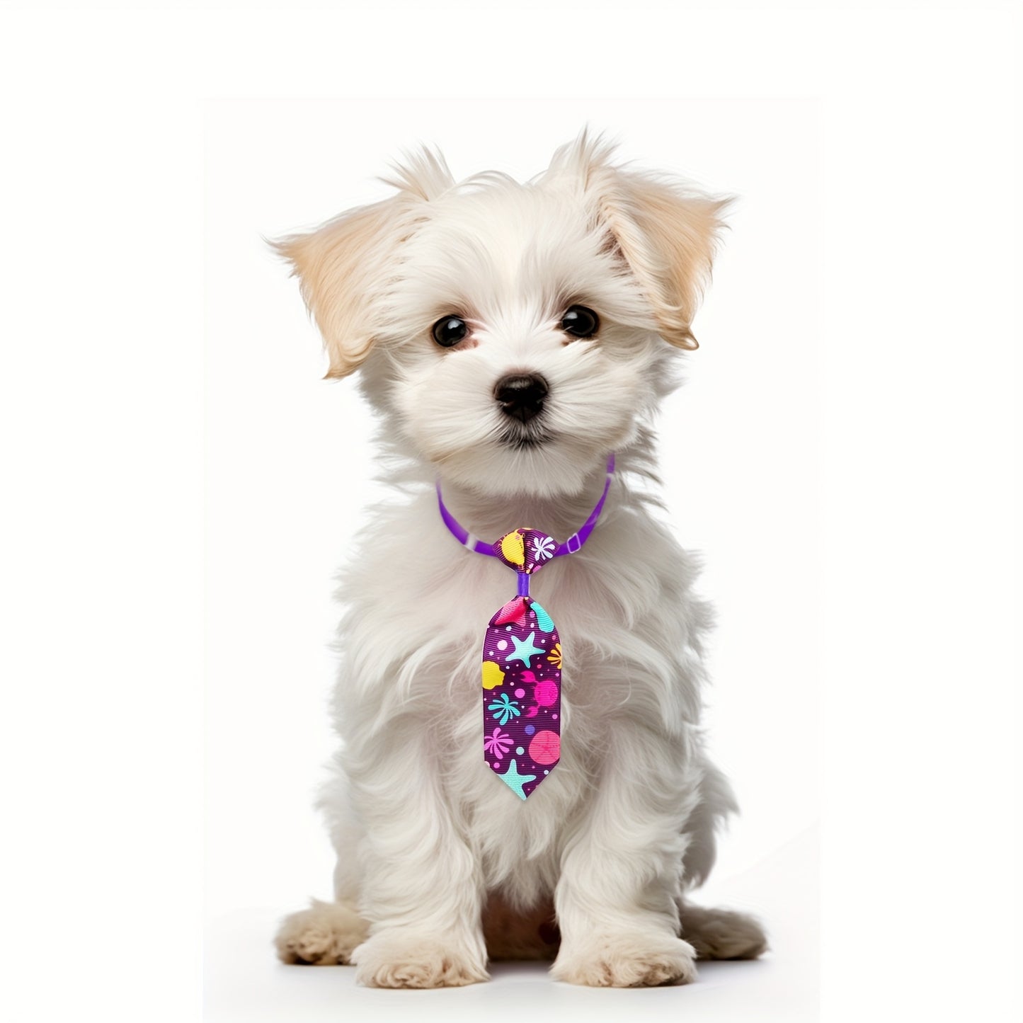 50 Pieces Adjustable Dog Bowties Multi Style Washable Pet Grooming Accessories in Mixed Colors