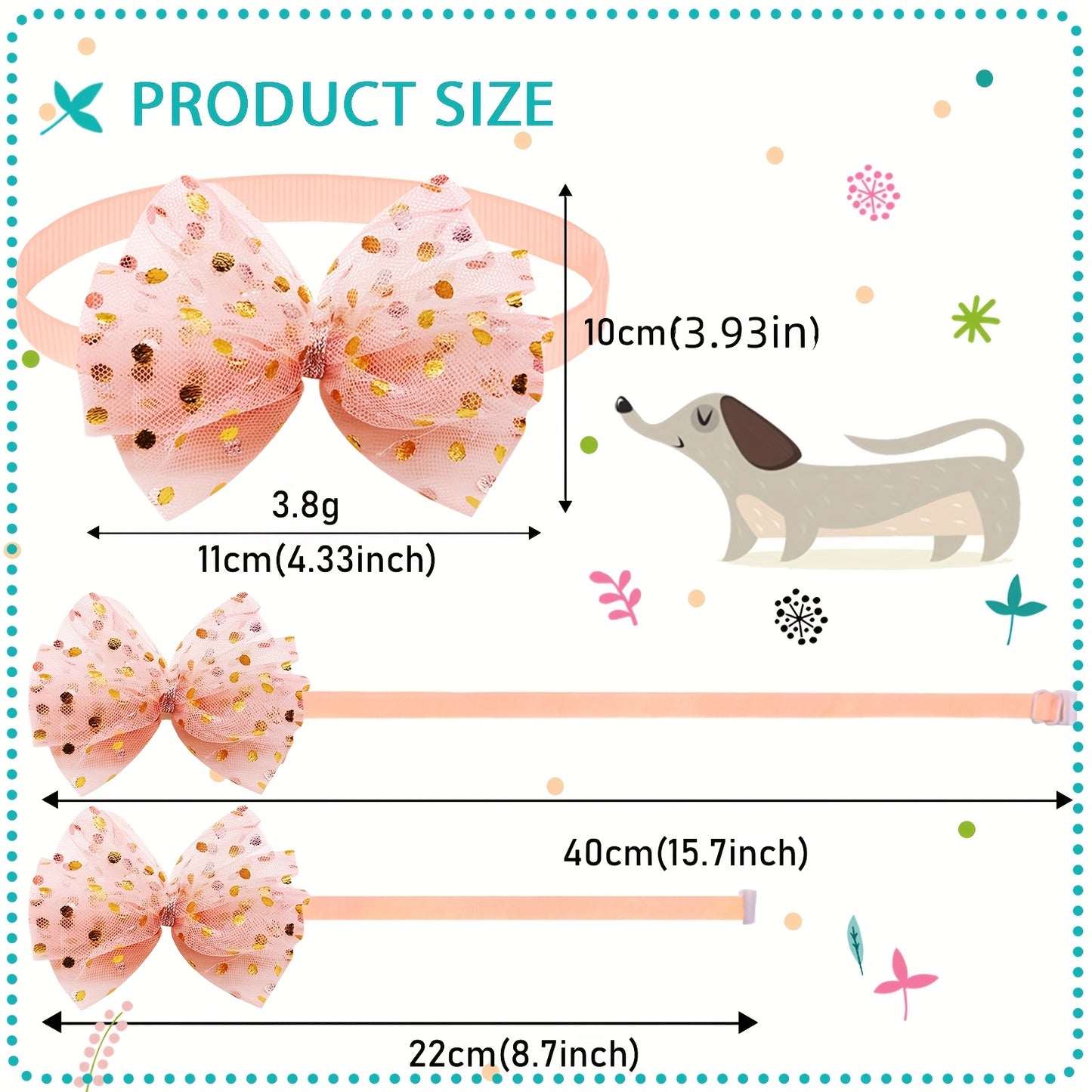 30 Piece Elegant Pastel and Bright Dog Bows for Small Medium Large Dogs Perfect for Parties and Photo Shoots