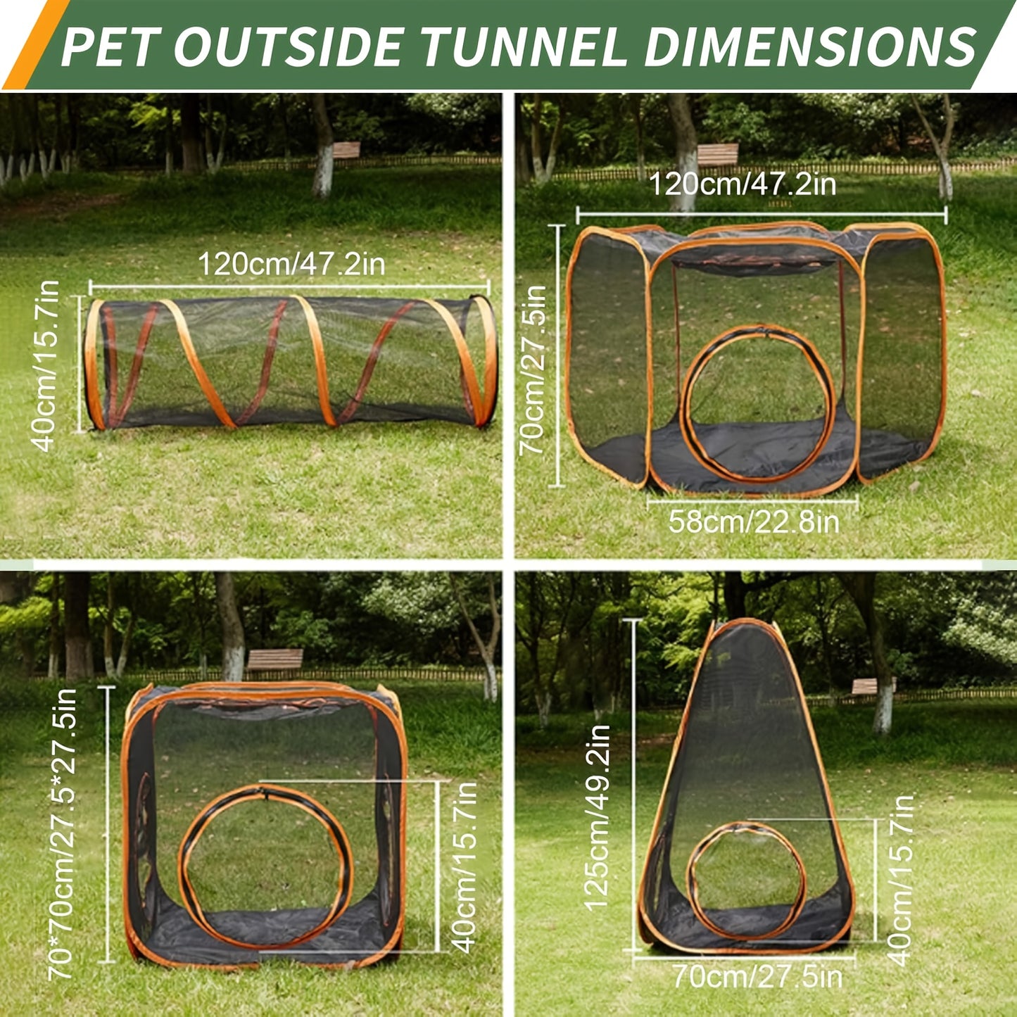 6-in-1 Foldable Pet Playpen With Tunnel And Tent Outdoor