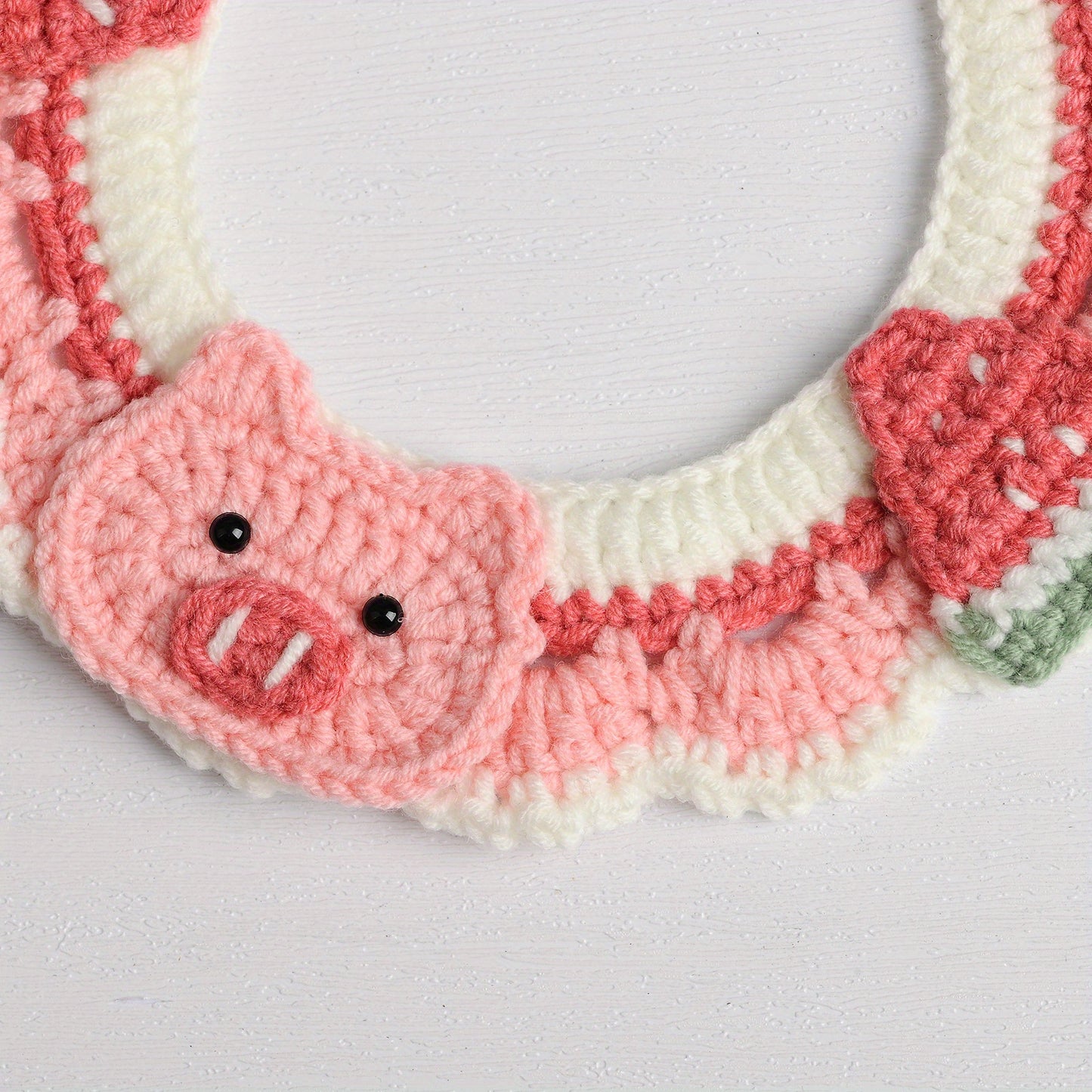 4pcs Handmade Knitted Pet Scarf Set Cute Doll Accessories for Cats and Dogs Christmas Gift