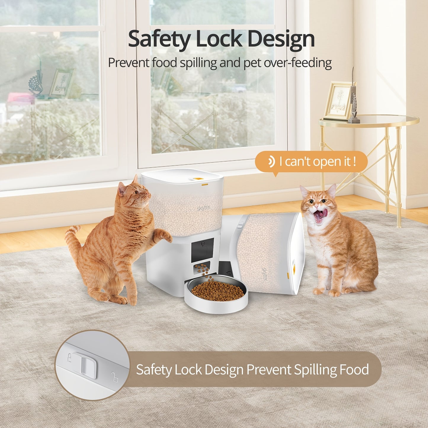 Automatic Pet Feeder for Dogs and Cats WiFi Reminders