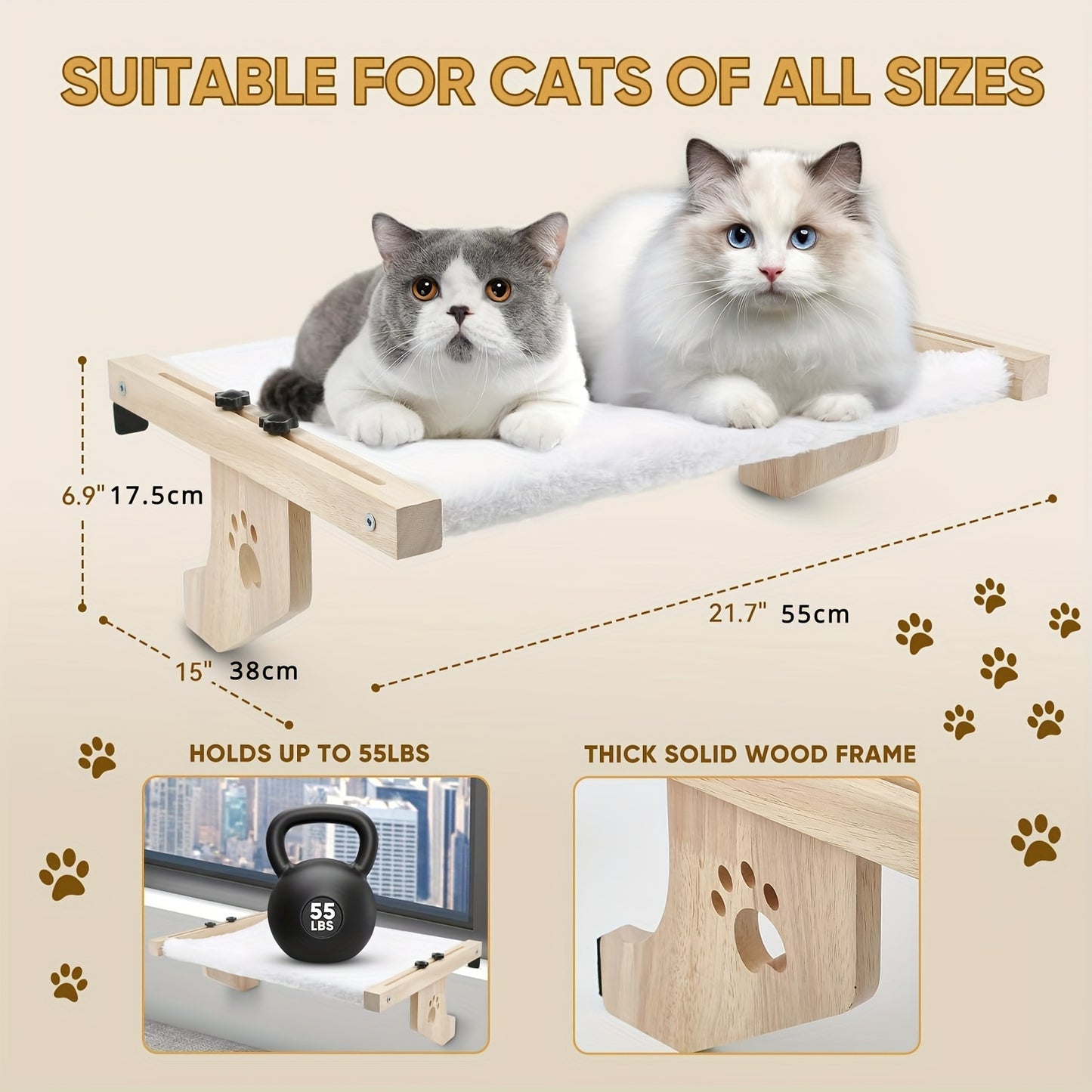 Adjustable Cat Window Perch Hammock With Durable Frame
