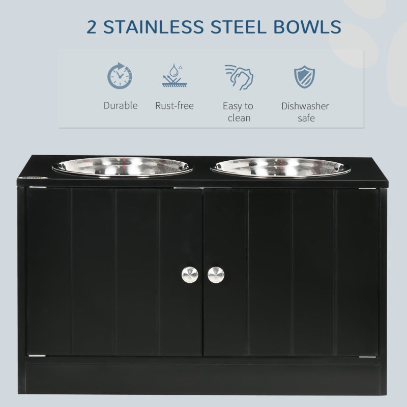 Magnetic Door Dog Food Storage Cabinet And Feeder Station