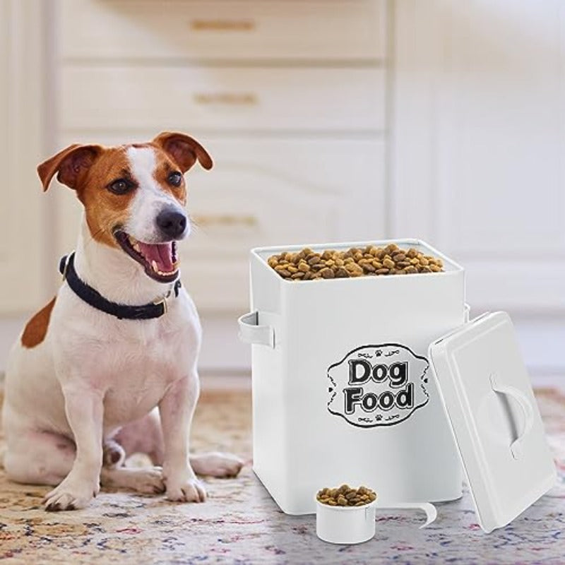 Youeon 25 Cup Airtight Galvanized Steel Dog Food Container