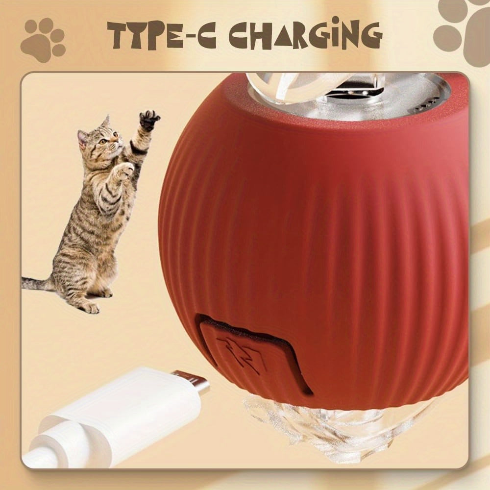 3pcs Smart 360 Degree Rolling Pet Ball Set with USB Charging LED Light for Cats and Dogs
