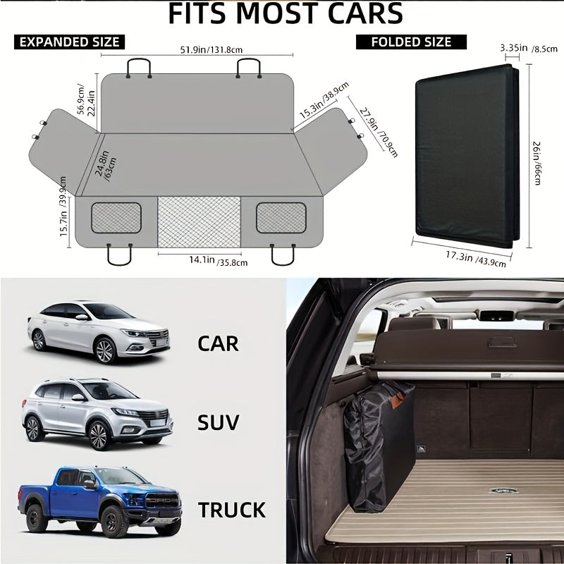 Heavy Duty Waterproof Dog Car Seat Extender with Non Slip Scratchproof Pet Protector