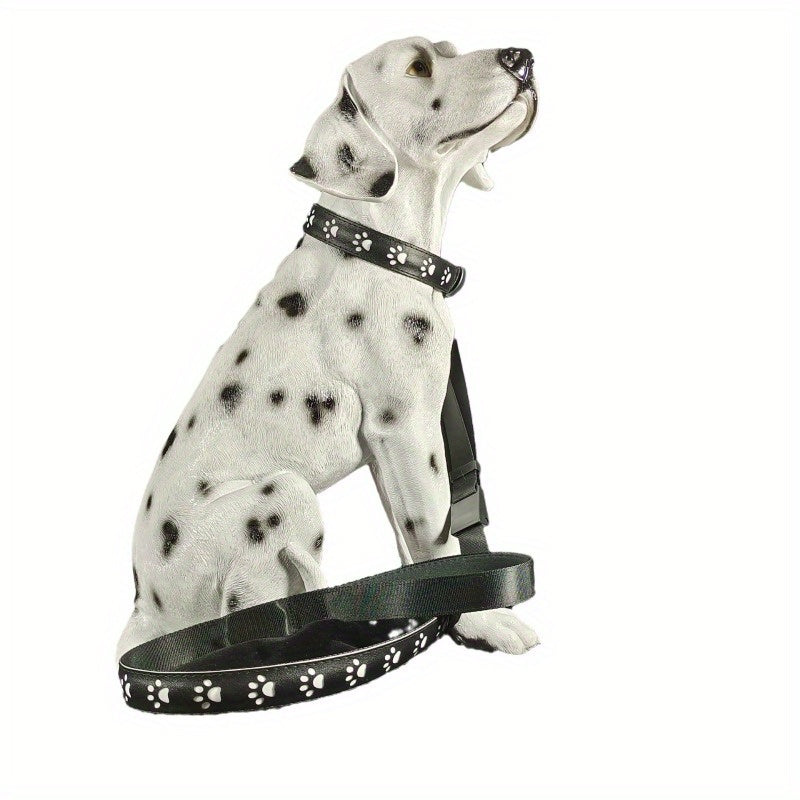 7 Color LED Dog Collar with Paw Pattern USB Rechargeable Adjustable Fit for Nighttime Safety